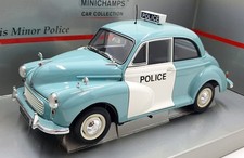 Minichamps 1/18 Scale 150 137090 - Morris Minor Police - Blue/White