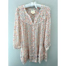 ANTHROPOLOGIE | Maeve Paccia Shapes Geometric Whimsical Tiered Tunic | Medium