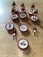 Subbuteo Heavyweight Team Red White & Blue - Burgundy - Vintage Outfield Players