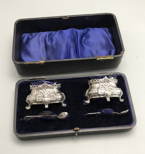 Victorian silver salts - victorian,