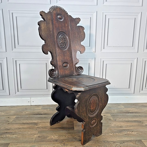 Antique hall chair gothic - hall,