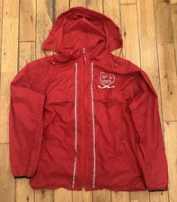 Virgin London Marathon Jacket Adults Red Windbreaker Nylon Coat Mens - Medium