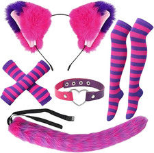 5Pcs Cheshire Cat Costume