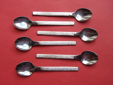 Viners SABLE Design: Six Tea Spoons (13cm) -Silver Plated, Super Condition