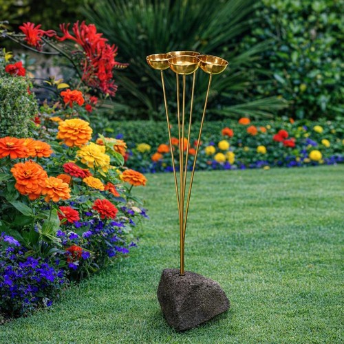 Garden bells sculpture brass - bells,
