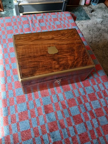 Victorian walnut writing - walnut,