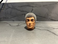 Awesome Vintage Action Man Head For Bpee. Grey Custom Flock.
