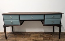 Stag Minstrel painted black mahogany dressing table, mid century desk, sideboard