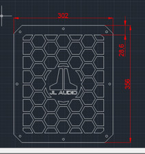 for frockos FLAT square Custom Protective Grill Woofer for JL Audio HO110-W6v3