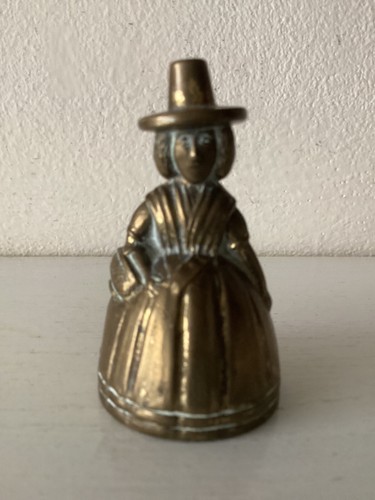 Miniature brass welsh lady - brass,