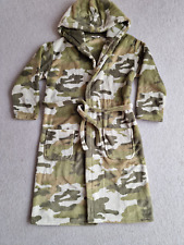 M&S Marks & Spencer Green / Khaki  Camouflage Dressing Gown age 12 - 13 years