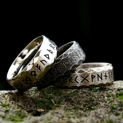 Nordic retro viking rune ring - viking,