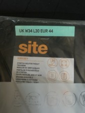 Mens Site Kirksey Workwear Trousers Black/Grey Size 34/30l Brand New