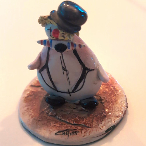Hand painted ceramic clown - painted,