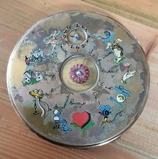 1950s VINTAGE EVANS LE RAGE DIAL A DATE RENDEVOUS LARGE POWDER COMPACT