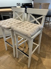 Two IKEA INGOLF high stools RRP £130