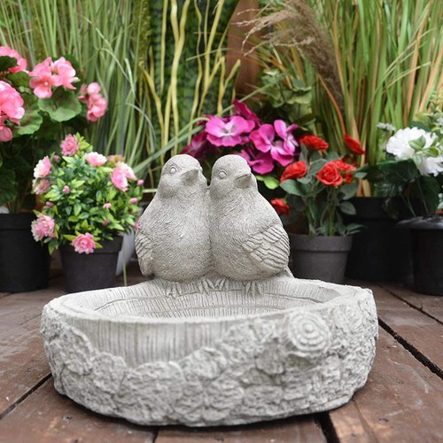 Stone bird bath with level - with,