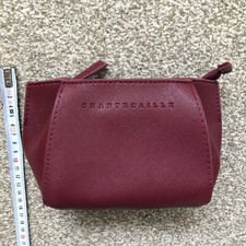 CHANTECAILLE Red Small ZIPPERED COSMETICS MAKEUP BAG 