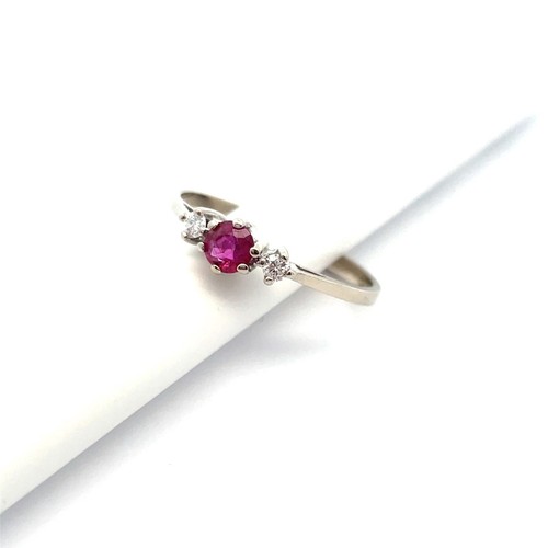 Ruby ring set with - , two