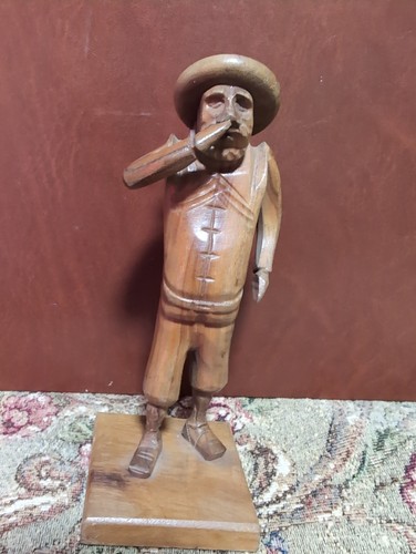 Vintage carved wooden sancho - wooden,