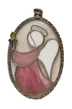 VINTAGE Stained Glass Angel