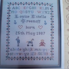 Jane greenoff birth sampler - jane,