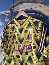 Original Arsenal 1991 1992 1993 Bruised Banana Away Shirt Jersey Mens Large JVC