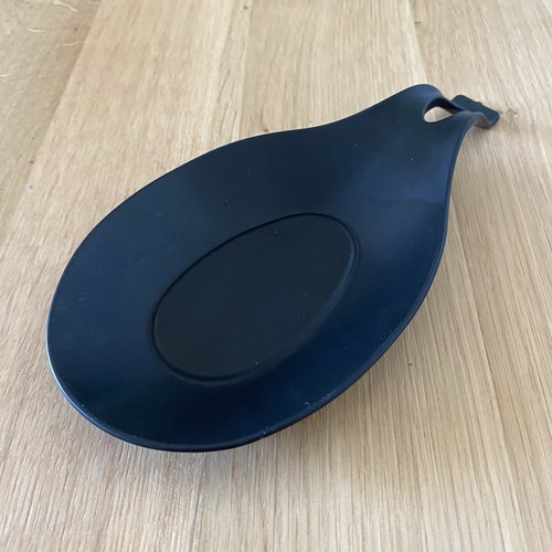 Black spoon rest silicone - black, heat