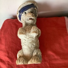 Papier Mache Dog Begging Terrier Sailor Hat Advertising Scotland Antique Rare