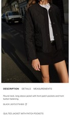 Zara quilted jacket with patch