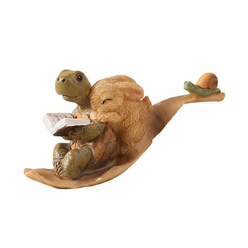 Turtle and rabbit reading - turtle,