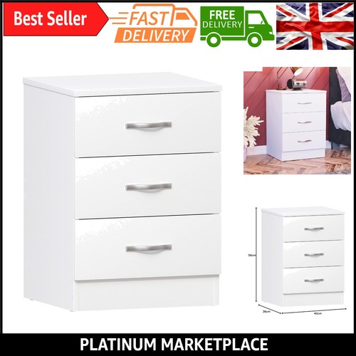Large white bedside - bedside, cabinet