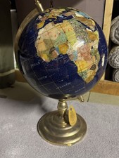 Large Replogle Globe  Semi Precious Gemstone World Earth