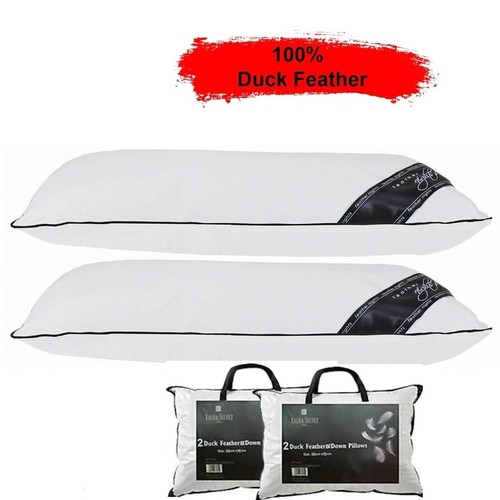 New 100 duck feather pillows - new,