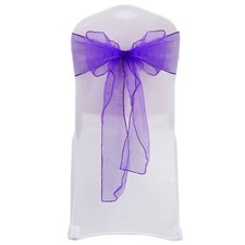 TtS 20pcs 17cm x 280cm Organza Sashes Chair Covers Bow Wedding Party Decoration
