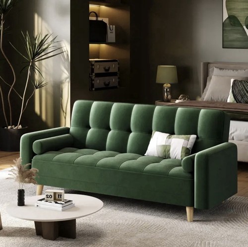 Green sofa bed - green,