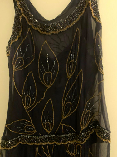 Coast navy silk beaded dress - navy,