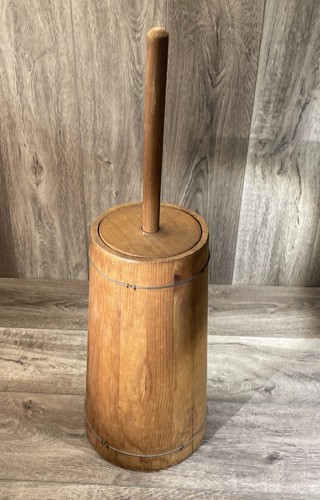 Antique primitive wooden stave - wooden,