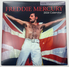 Freddie Mercury 16 Month 2026 Wall Calendar 12" x 12"