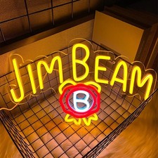 Whiskey Jim Beam Neon Sign for bar home decor light led Size