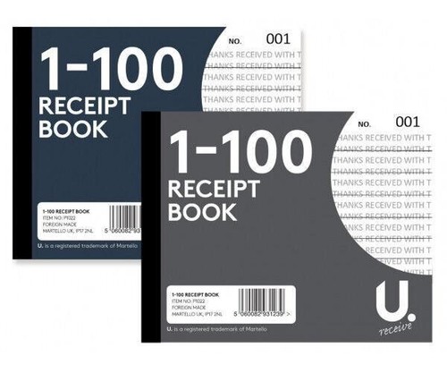 Receipt book 1 100 - x,