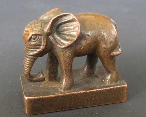 Chinese bronze elephant seal - bronze,