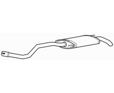 Quality Rear Exhaust Silencer Back Box for VW Polo AEA/AEE/AHS 1.6 (1994-2000)