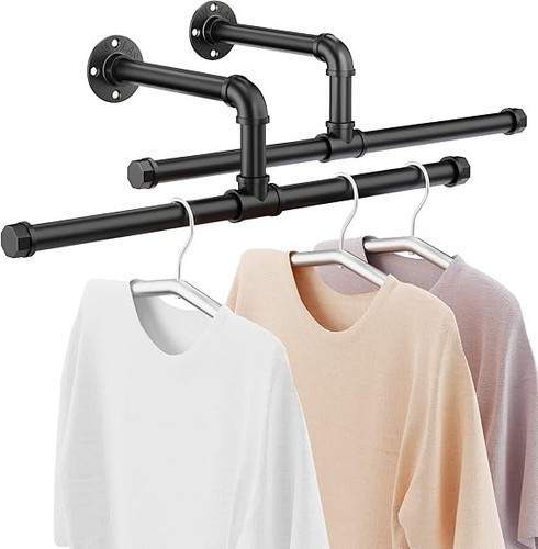 Industrial pipe clothes rail - industrial,