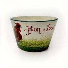 WEMYSS WARE SCOTTISH POTTERY RARE BROWN COCKEREL “BON JOUR” DIPPING DISH BOWL