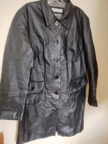 Wallis black soft leather - black, coat
