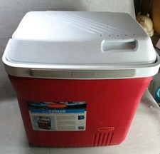 Vintage Rubbermaid Cooler 19 Litre Red Tote With 2 Ice Pack And Lid