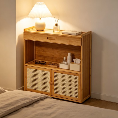 Retro bamboo bookshelf - retro,