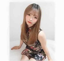 Cheongsam Qipao dress cosplay Costume Black Flower S size Silk - Sexy Worn Well