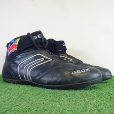Geox Motorbike Boots Size 8.5 Mens Blue F1 Shoe Leather Red Bull Motorcycle Bike